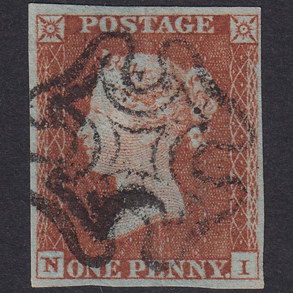 GB QV 1841 1d Red-Brown Plate 22 SG8-B1(1) NI GU 4M Maltese Cross