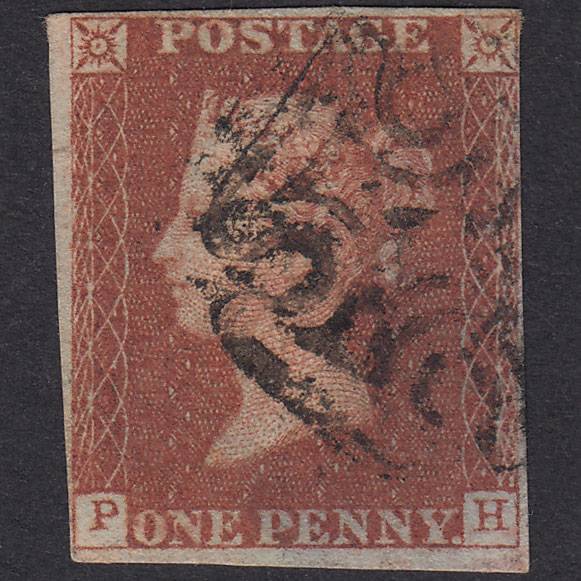 GB QV 1841 1d Red-Brown Plate 22 SG8-B1(1) PH GU Missing Imprimatur 4M MX