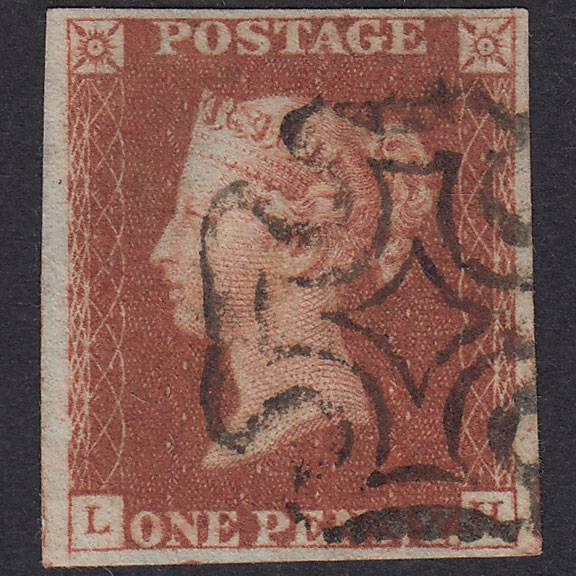 GB QV 1841 1d Red-Brown Plate 22 SG8-B1(1) LH FU Missing Imprimatur 4M MX