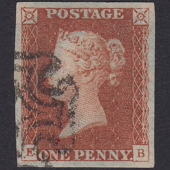 GB QV 1841 1d Plate 22 SG8-B1(1) EB VFU Miss Imprimatur 4 Huge Margins MX