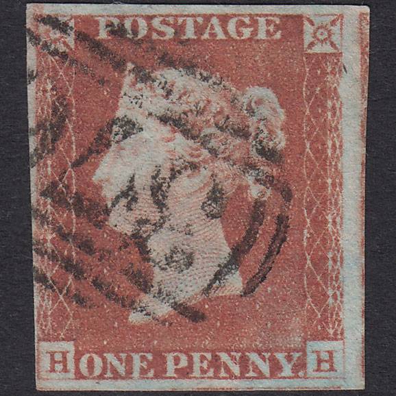 GB QV 1841 1d Plate 74 SG8-B1(1) HH Missing Imprimatur 4M Honiton 376
