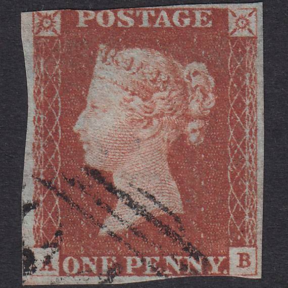 GB QV 1841 1d Plate 61 SG8-B1(1) AB GU Missing Imprimatur 4M Light Cancel
