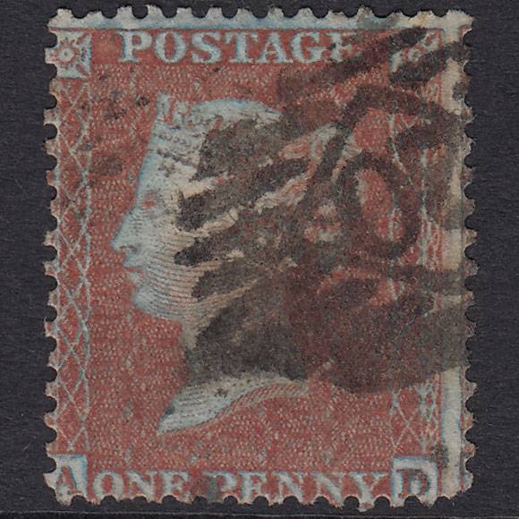 GB QV 1855 1d Pl 4 SGC6(1) Framed Reverse AD GU Missing Imprimatur