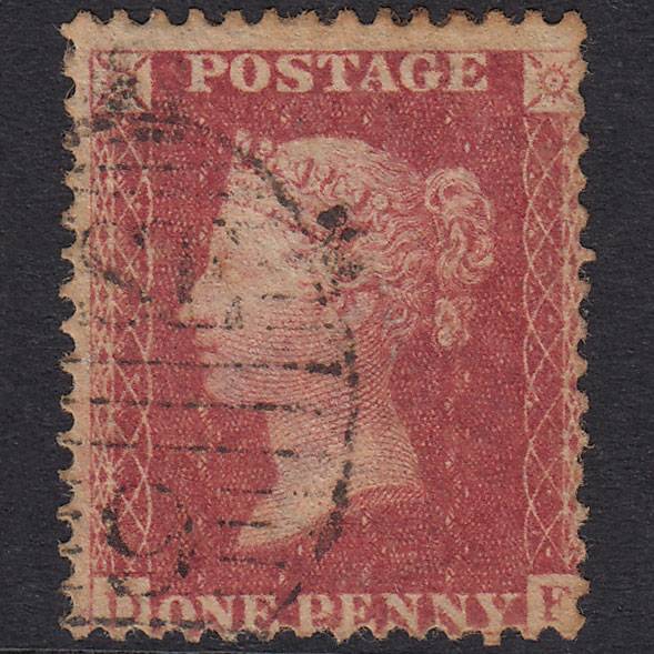 GB QV 1857 1d Rose-Red Plate 52 SG40-C10(1) DF GU London D&S Se9