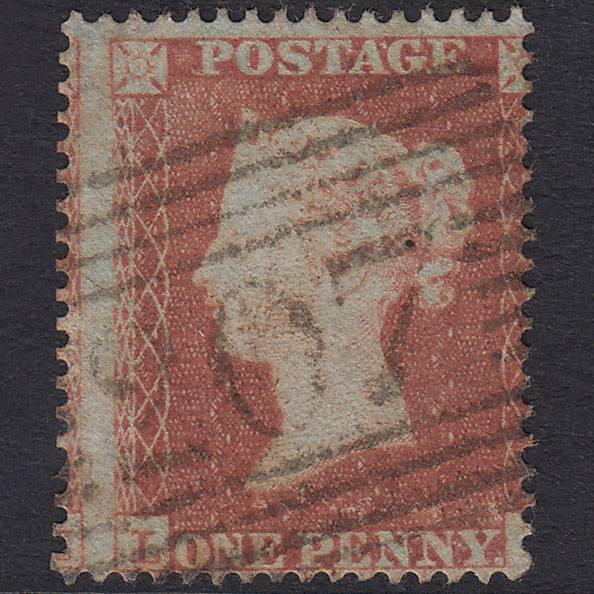 GB QV 1854 1d Red-Brown SG17-C1(1) L? GU Kirkwall 207 Misperf