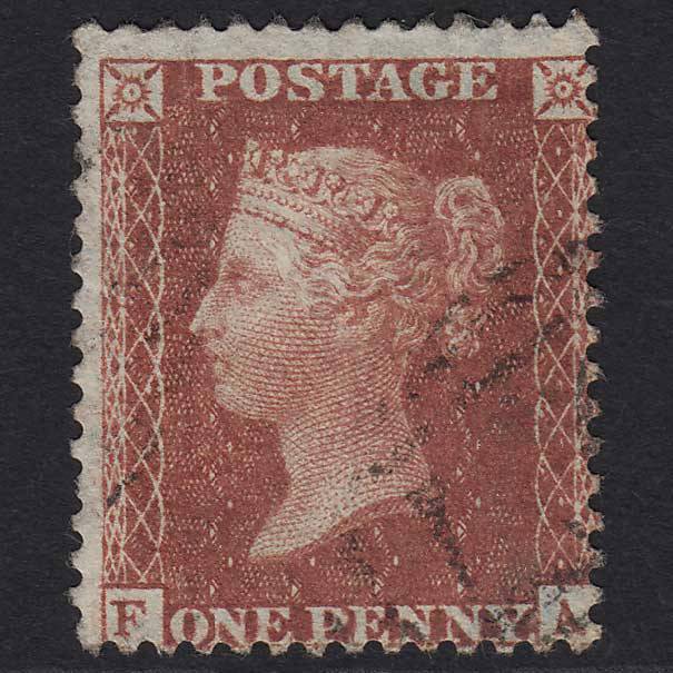 GB QV 1856 1d Red-brown (Plate 36) SG29-C8(1) FA FU Light Cancel