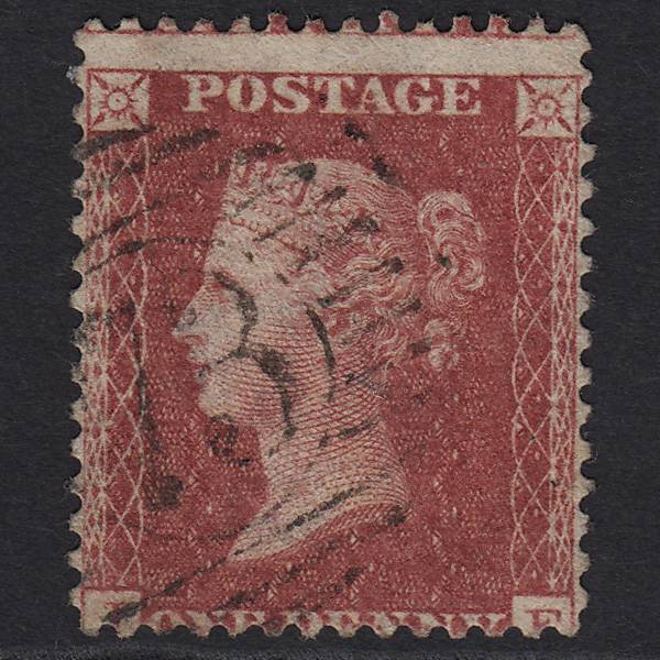 GB QV 1857 1d Rose-red SG40-C10(1) FU London D&S 73