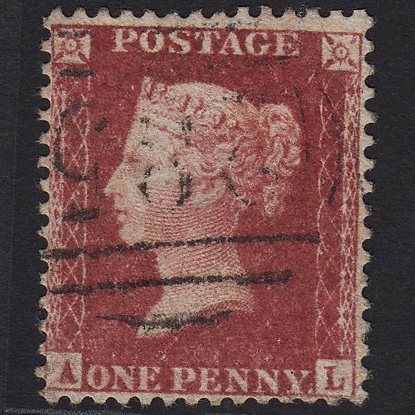 GB QV 1857 1d (Plate 60) SG40-C10(1) AL VFU Exeter 285 Missing Imprimatur