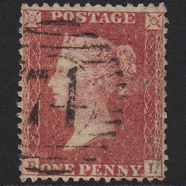 GB QV 1857 1d Rose-red (Plate 58) SG40-C10(1) BL FU London D&S 74