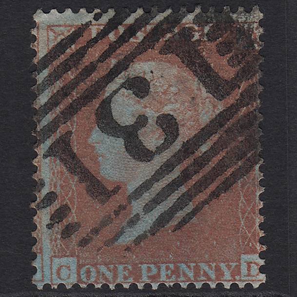 GB QV 1854 1d Red-brown (Plate 172) SG17-C1(1) CD GU Edinburgh 131