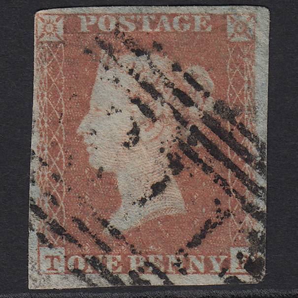 GB QV 1841 1d Red-brown (Plate 94) SG8-B1(1) TB GU 4M Imperf Scotland