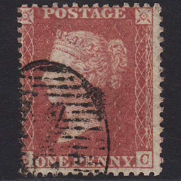 GB QV 1857 1d Rose-red (Plate 48) SG40-C10(1) EC GU London D&S Cancel