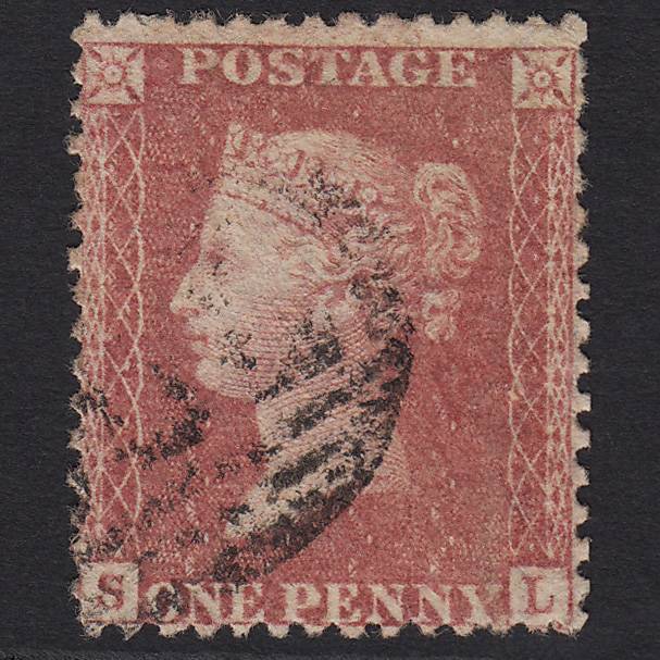 GB QV 1857 1d Rose-red (Plate 60) SG40-C10(1) SL FU