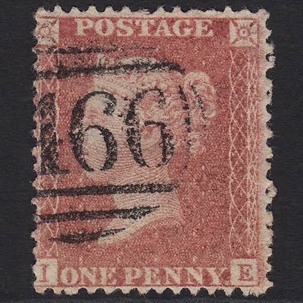 GB QV 1857 1d Rose-red (Plate 27) SG40-C10(1) IE GU Liverpool 466