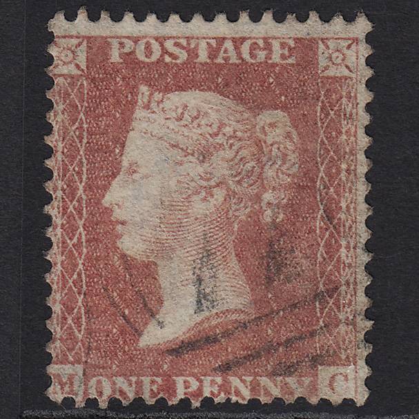 GB QV 1857 1d Rose-red (Plate 37) SG40-C10(1) MC FU Light Cancel