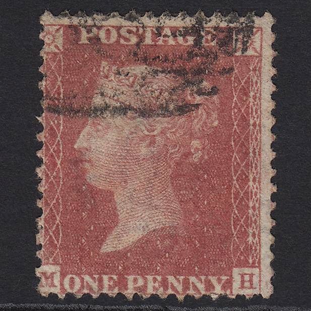 GB QV 1857 1d Rose-red (Plate 62) SG40-C10(1) MH FU