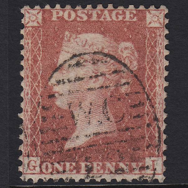 GB QV 1857 1d Rose-red (Plate 44) SG40-C10(1) GI FU London D&S WC12