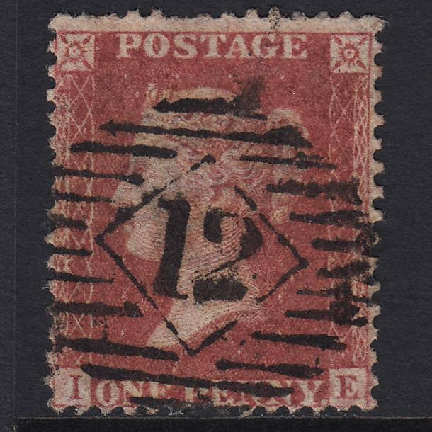 GB QV 1857 1d Rose-red (Plate 36) SG40-C10(1) IE GU London IS 12