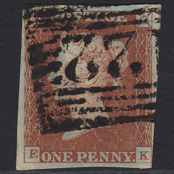 GB QV 1841 1d (Plate 35) SG8-B1(1) EK FU 4 Margins Duns (dunse) 122 Late Usage