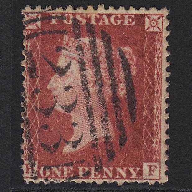 GB QV 1857 1d Deep Rose-red (Plate 67) SG41-C10(4) HF GU Darlington 233