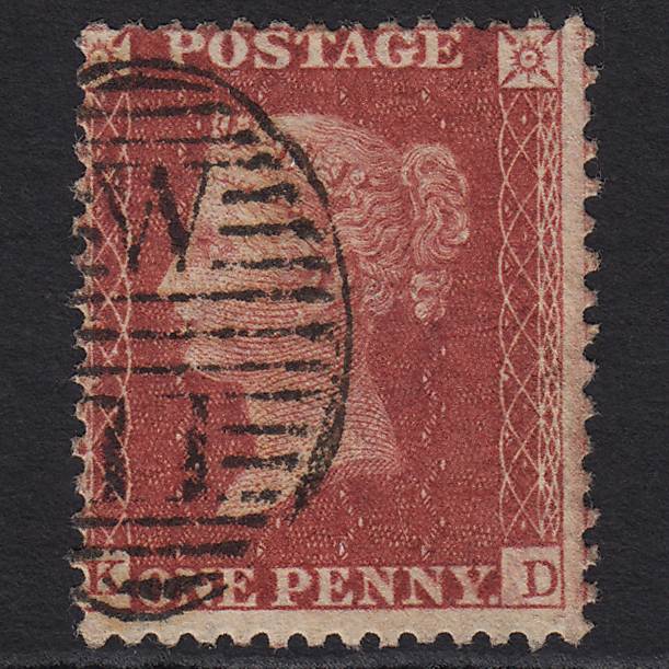 GB QV 1857 1d Rose-red (Plate 61) SG40-C10(1) KD GU London D&S W11 Misperf