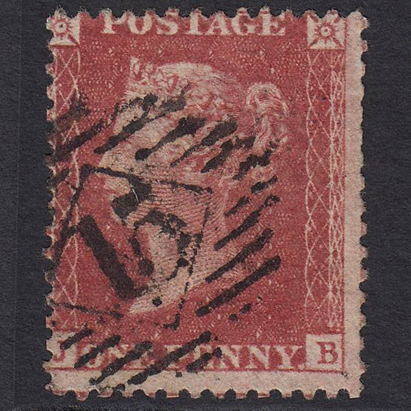 GB QV 1857 1d Rose-red (Plate 60) SG40-C10(1) JB GU London IS 15 Misperf