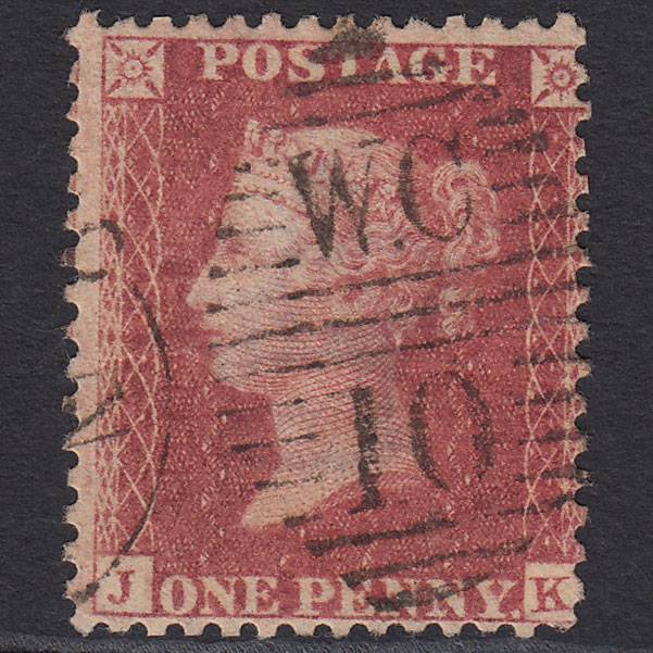 GB QV 1857 1d Rose-red (Plate 55) SG40-C10(1) JK GU London D&S WC10