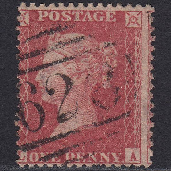 GB QV 1857 1d Rose-red (Plate 27) SG40-C10(1) LA GU Misperf