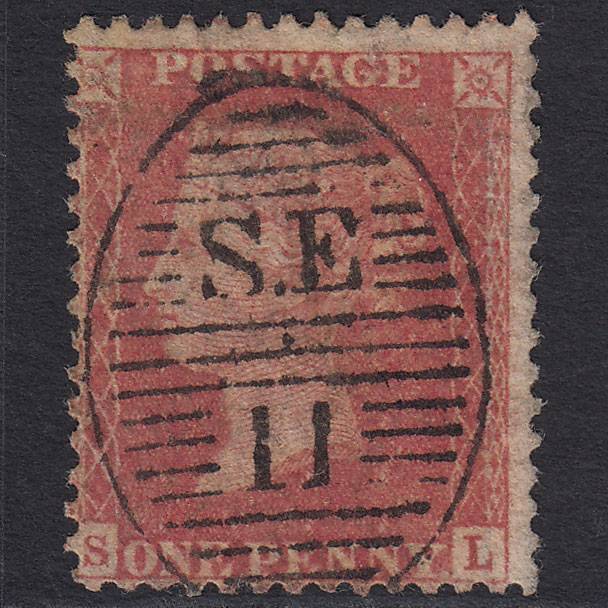 GB QV 1857 1d Rose-red (Plate 57) SG40-C10(1) SL GU London D&S SE11