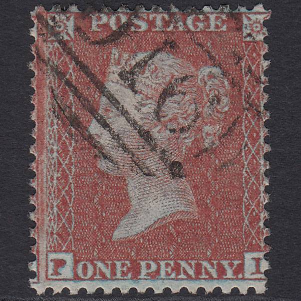 GB QV 1855 1d Plum (Plate 4) SGC6(3) Framed Reverse PI VFU Woodstock 910