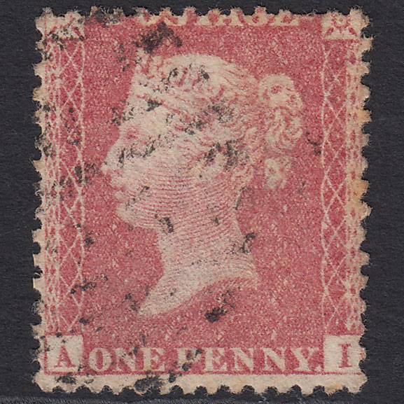 GB QV 1857 1d (Plate 27) SG39-C10(3) AI GU Miss Imprimatur London D&S Cancel