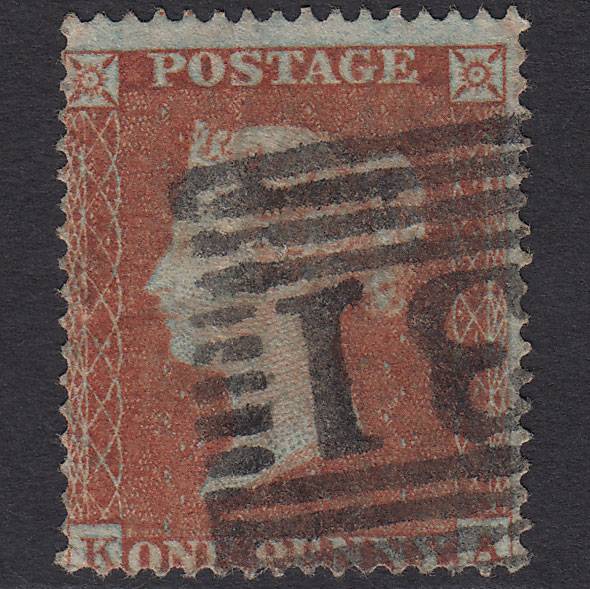 GB QV 1854 1d Red-brown (Plate 177) SG17-C1(1) KA GU Edinburgh 131
