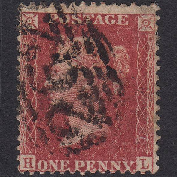 GB QV 1857 1d Rose-red (Plate 55) SG40-C10(1) HL GU Droitwich 262