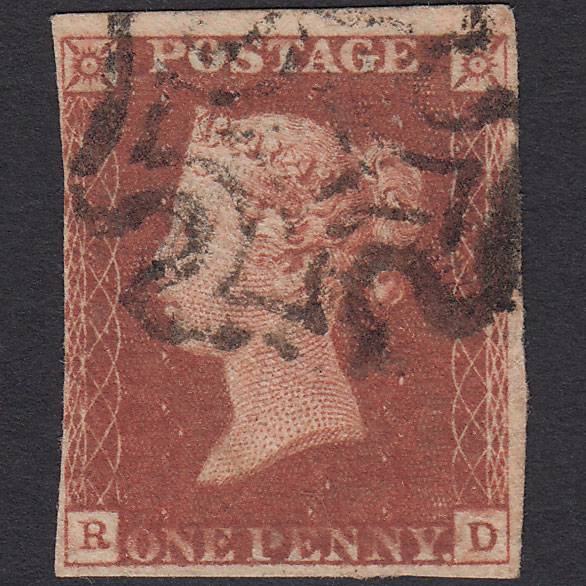 GB QV 1841 1d Red-brown (Plate 20) SG8-B1(1) RD GU nr 4M Maltese Cross