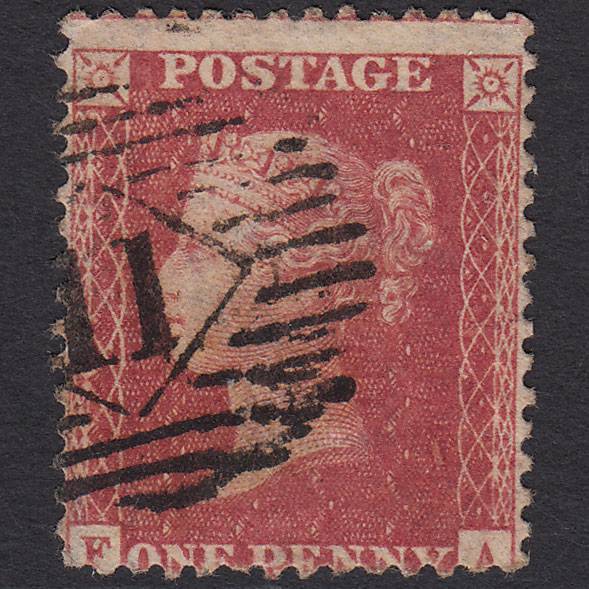 GB QV 1857 1d Rose-red (Plate 44) SG40-C10(1) FA GU London IS 11 Misperf