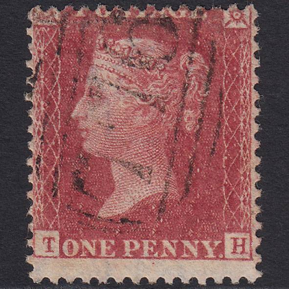 GB QV 1857 1d Rose-red (Plate 52) SG40-C10(1) TH FU Taunton 776 Misperf