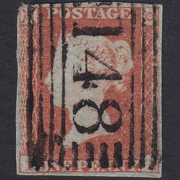 GB QV 1841 1d Red-brown (Plate 106) SG8-B1(1) PA GU nr 4M Fort William 148