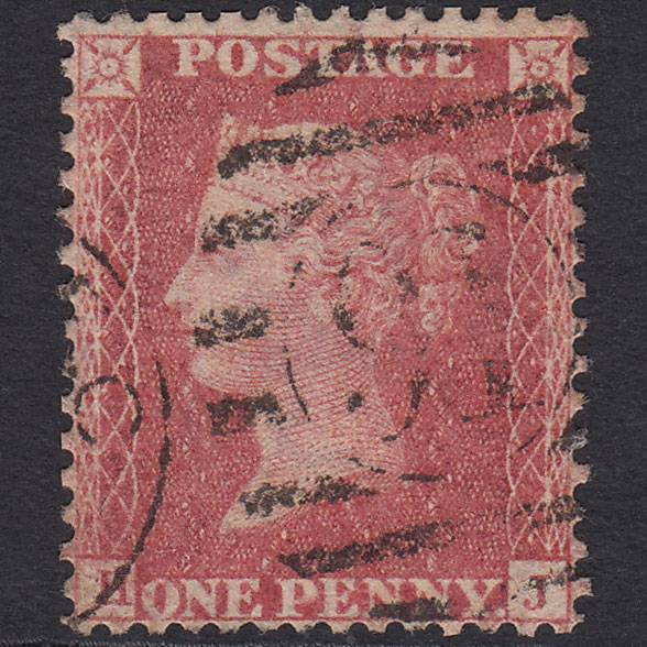 GB QV 1857 1d Rose-red (Plate 47) SG40-C10(1) HJ GU London D&S Cancel