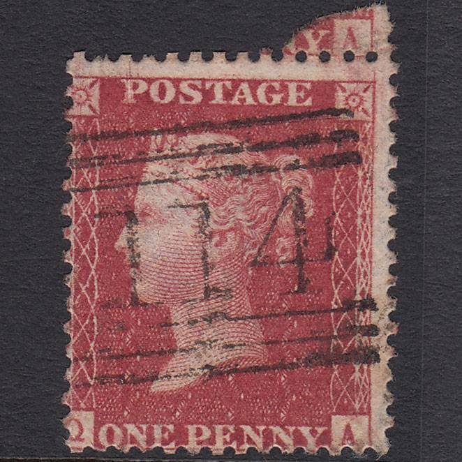 GB QV 1857 1d Deep Rose-red (Plate 58) SG41-C10(4) QA FU Dundee 114