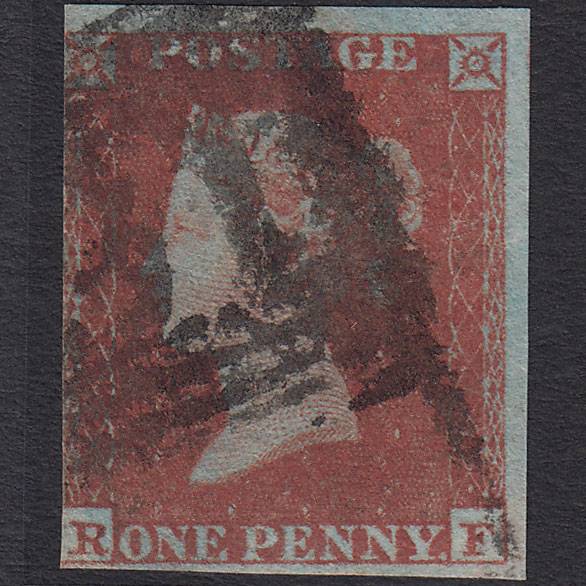 GB QV 1841 1d Red-brown (Plate 162) SG8-B2(1) RF GU 3 Margins Edinburgh 131