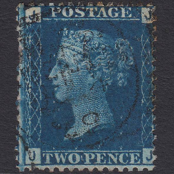 GB QV 1869 2d Blue (Plate 13) SG46-G3 JJ GU CDS Cancel