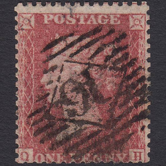 GB QV 1857 1d Rose-red (Plate 60) SG40-C10(1) QH GU London IS 16