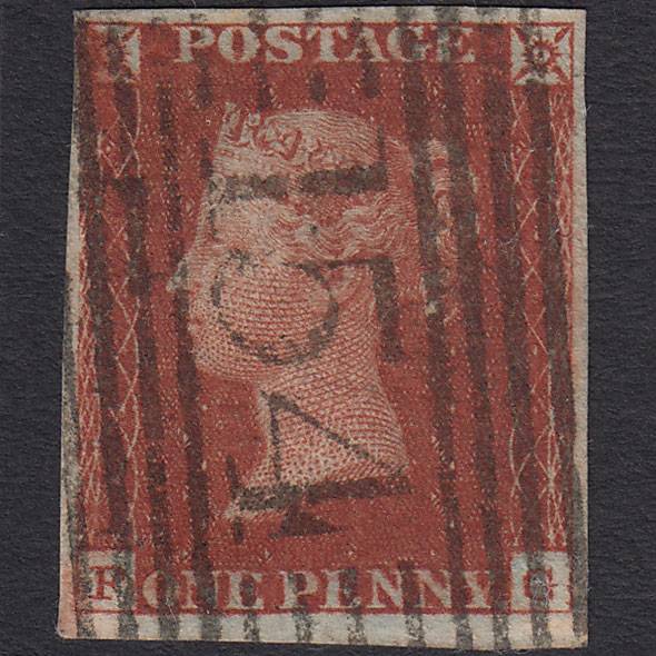 GB QV 1841 1d Deep Red-brown (Plate 39) SG10-B1(4) FG VFU 4M Fyvie 154