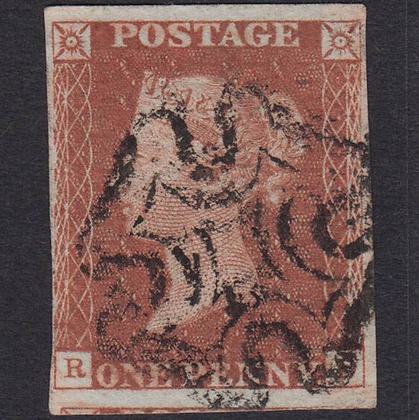 GB QV 1841 1d Red-brown (Plate 20) SG8-B1(1) RD FU 4M Maltese Cross