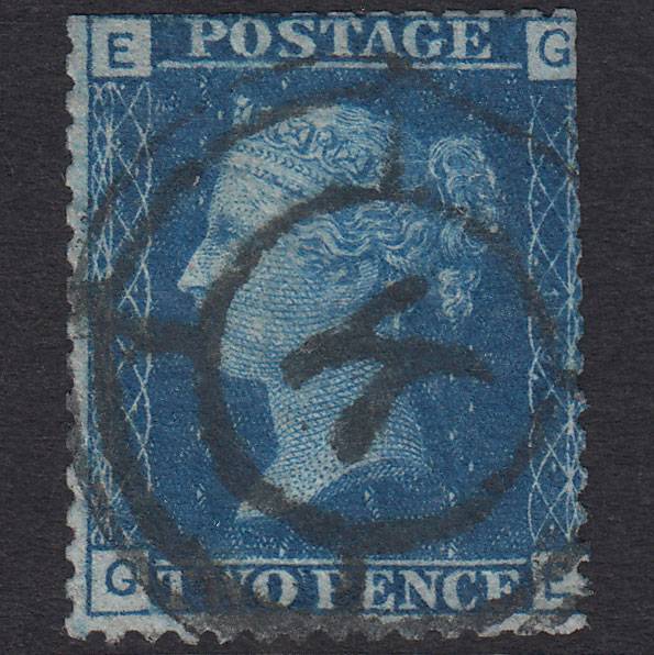 GB QV 1869 2d Blue (Plate 15) SG46-G3 GE GU Henry King Precancel