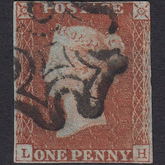 GB QV 1841 1d Red-brown (Plate 25) SG8-B1(1) LH GU 3 Margins Maltese Cross