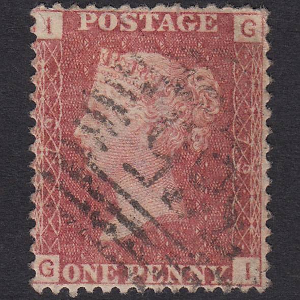 GB QV 1864 1d Lake-red (Plate 79) SG44-G1(2) GI GU Ladybank 365