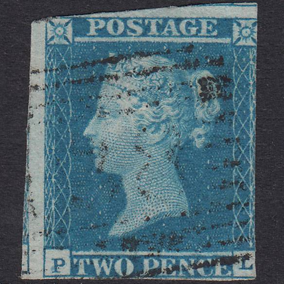 GB QV 1841 2d Pale Blue Plate 3 SG13-E1(1) PL GU Scotland