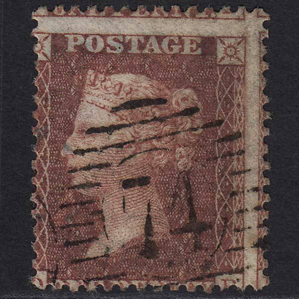 GB QV 1856 1d PUrple-brown (Plate 23) C8(8) DB FU London D&S 74
