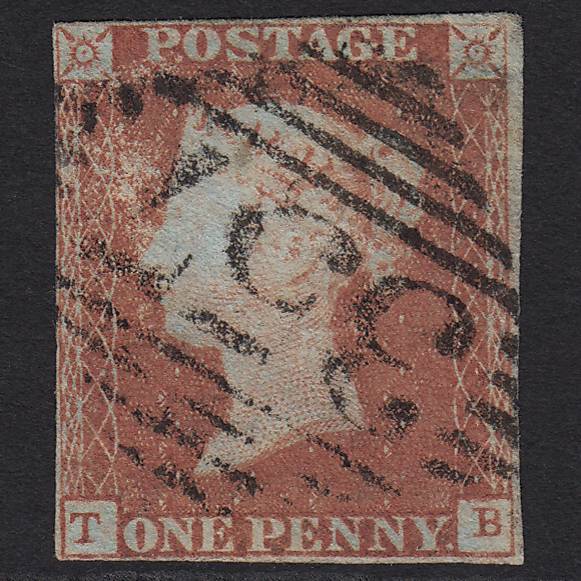 GB QV 1841 1d Red-brown (Plate 76) SG8-B1(1) TB GU Newry 357 4M Imperf